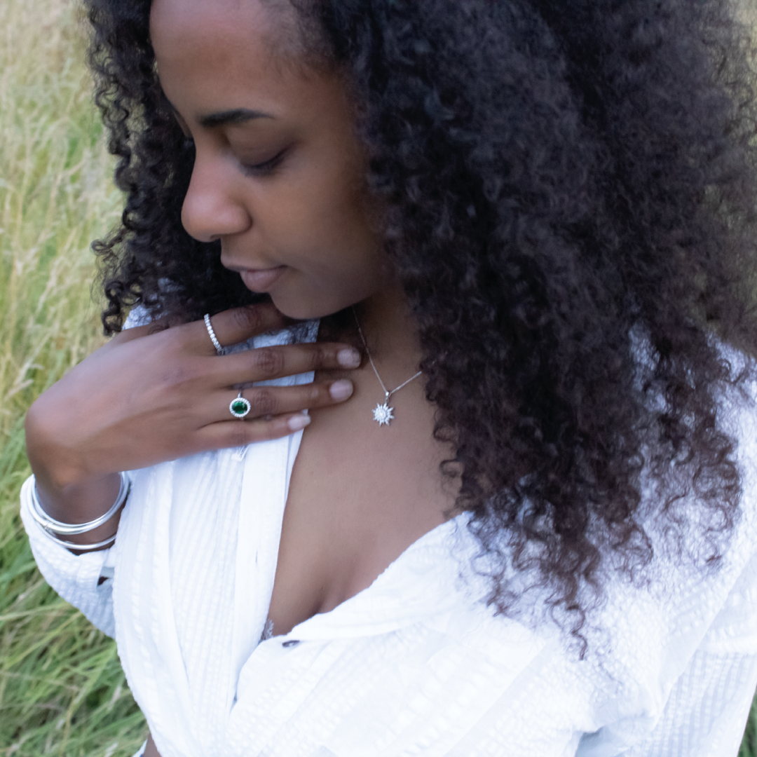 Collier Sunshine Argent 925 Rhodié & Zirconiums | Assara Bijoux