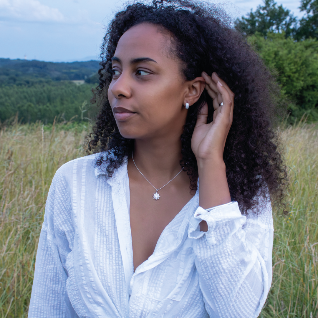 Collier Sunshine Argent 925 Rhodié & Zirconiums | Assara Bijoux