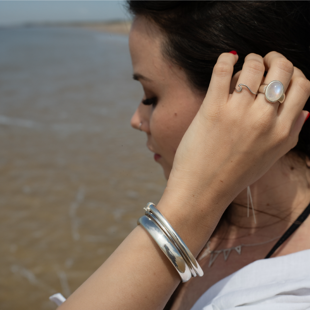 Bracelet Jonc Toronto en Argent massif | Assara Bijoux