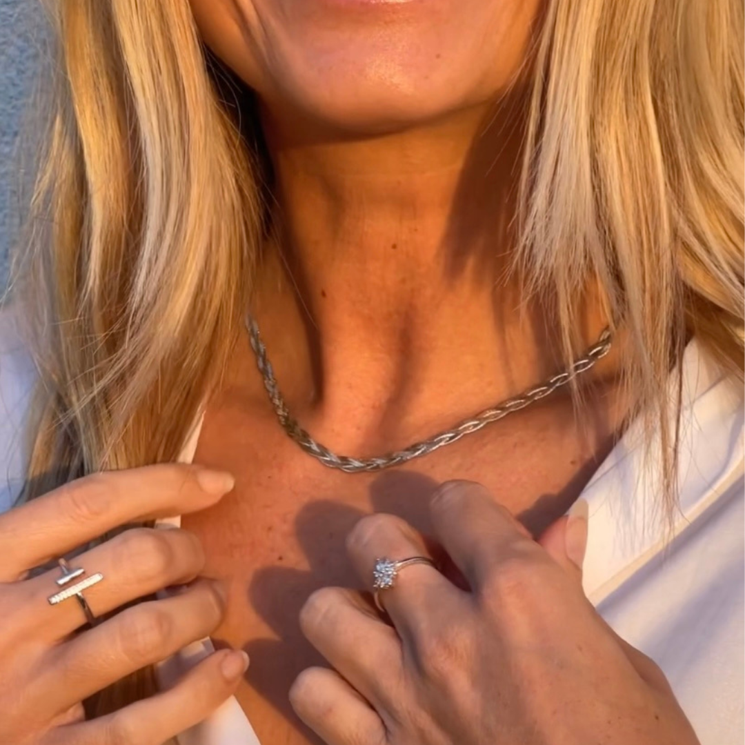 Bague Étoile – Argent massif  & oxydes de zirconium | Assara Bijoux