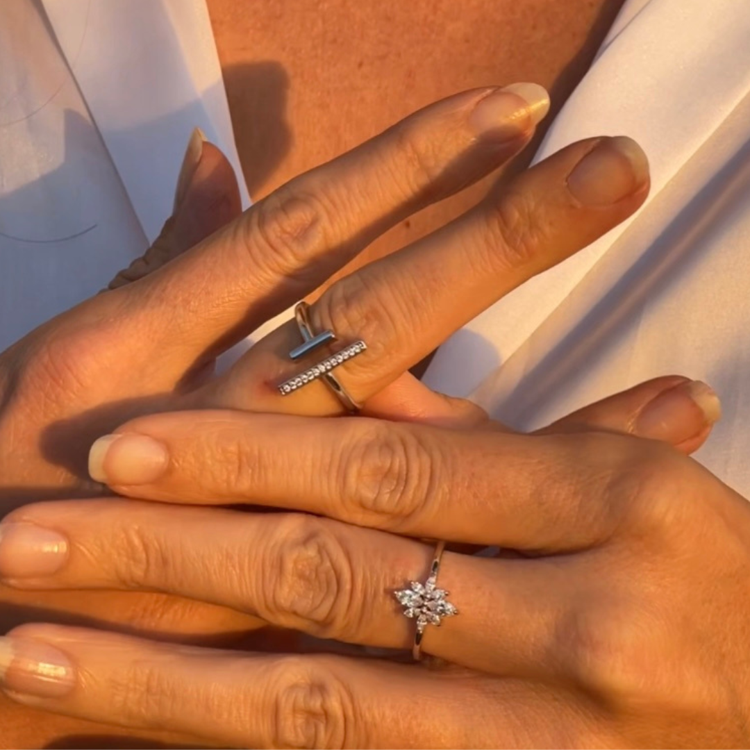 Bague Étoile – Argent massif  & oxydes de zirconium | Assara Bijoux
