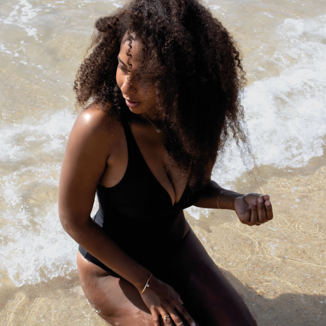 Bracelet Demi-Jonc Plaqué Or 18 Carats & Zirconium | Assara Bijoux