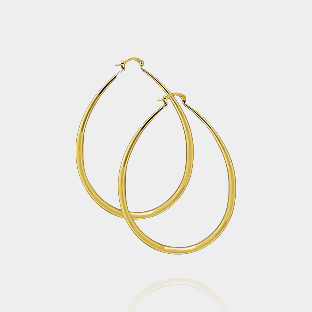 Créoles MEDELIN – Créoles ovales – Plaqué or 18 carats | Assara bijoux