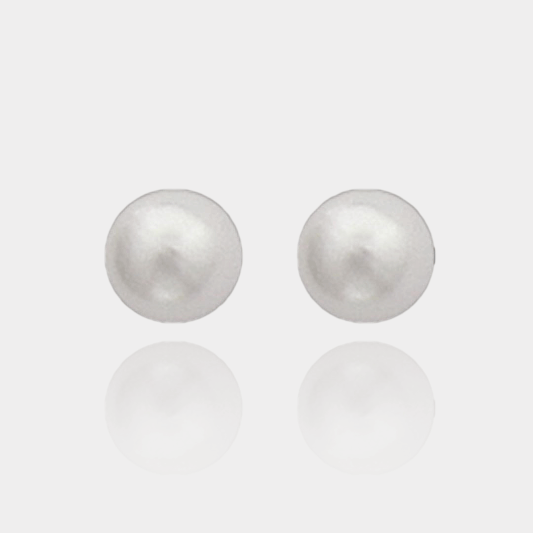 Puces Perles d’imitation – Plaqué Or 18 carats | Assara Bijoux