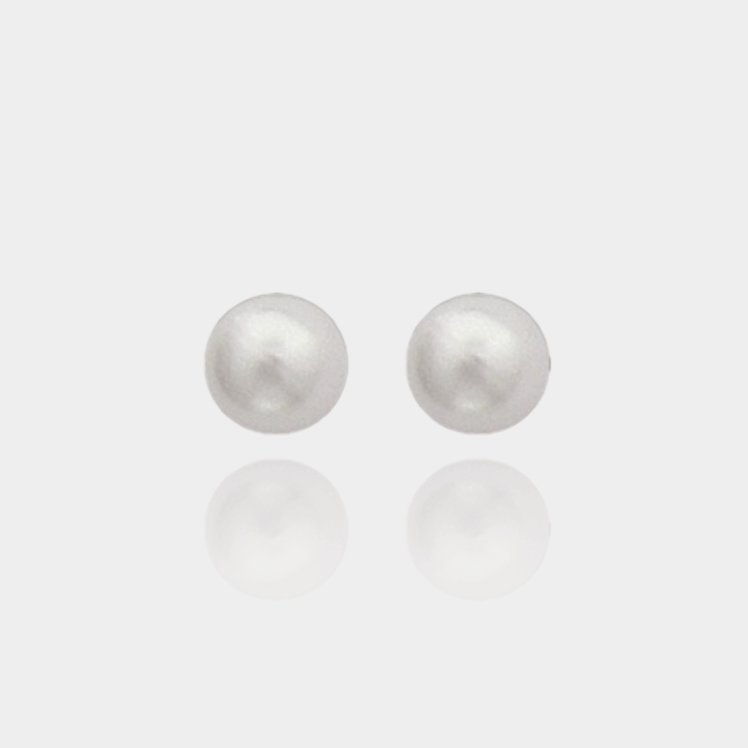 Puces Perles d’imitation – Argent massif | Assara Bijoux