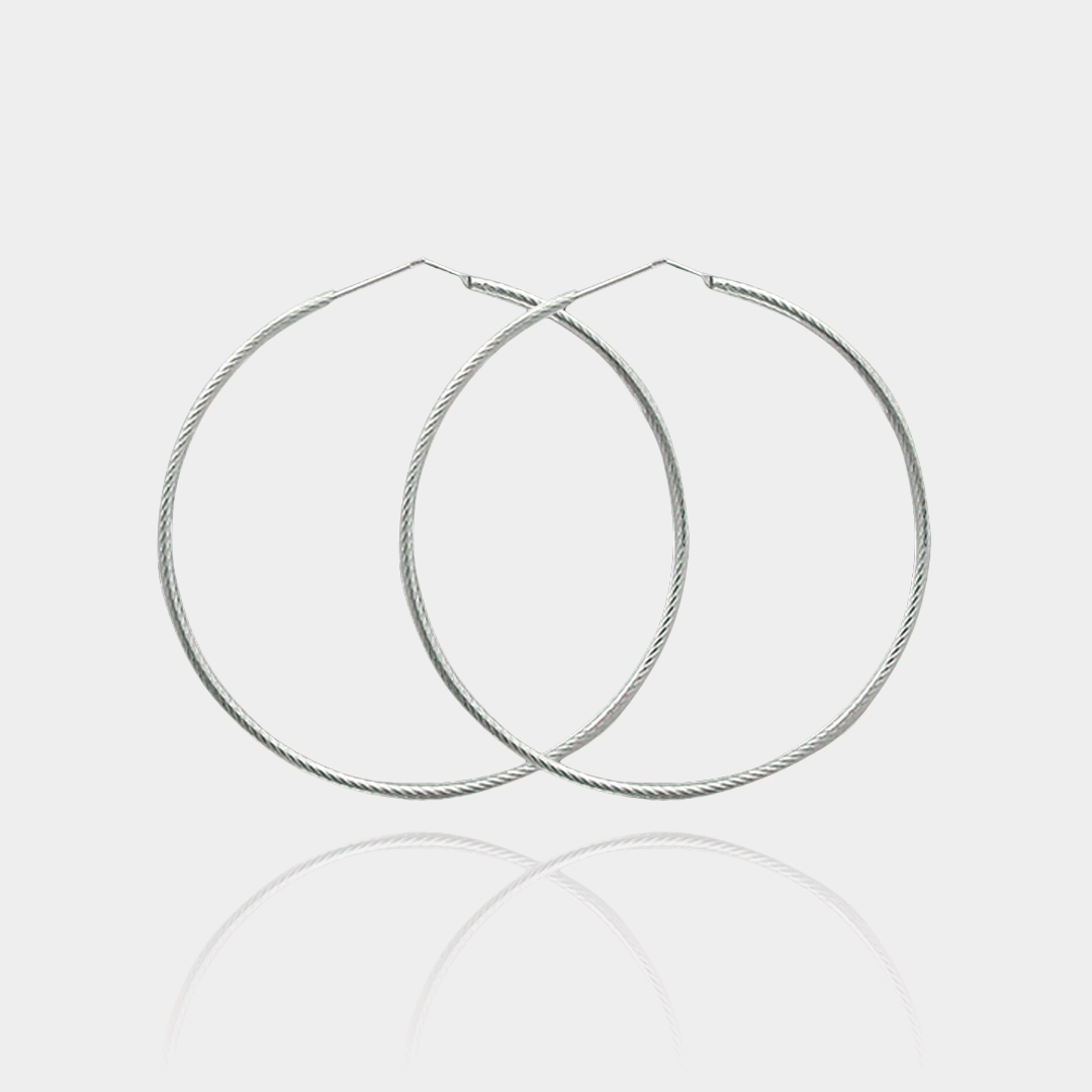 Créoles torsadées – Argent massif | Assara Bijoux