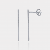 Boucles d’Oreilles Barre LINEA – Argent massif | Assara Bijoux