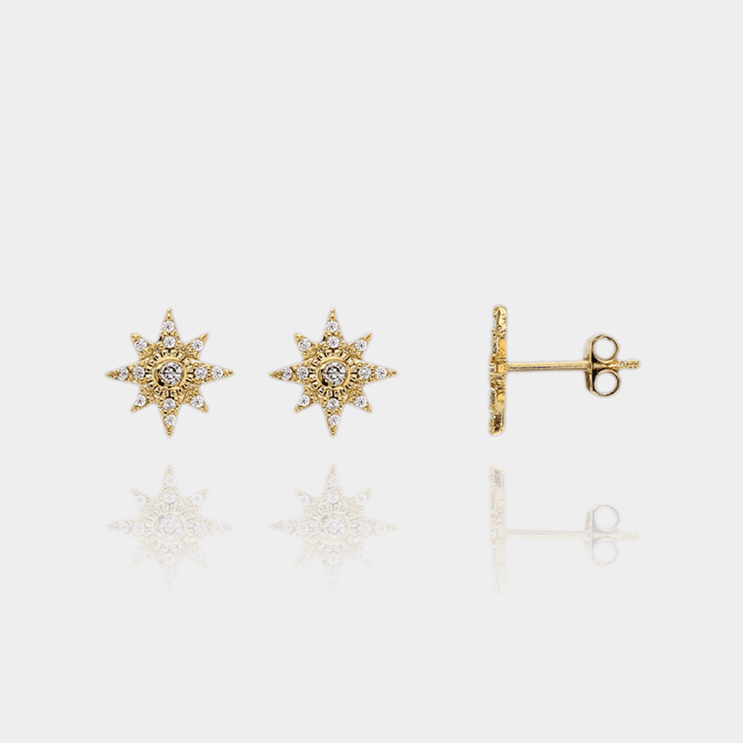 Puces d’Oreilles ÉTOILES – Plaqué or 18 carats | Assara Bijoux