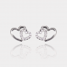 Puces d’Oreilles Cœurs Entrelacés – Argent massif | Assara Bijou