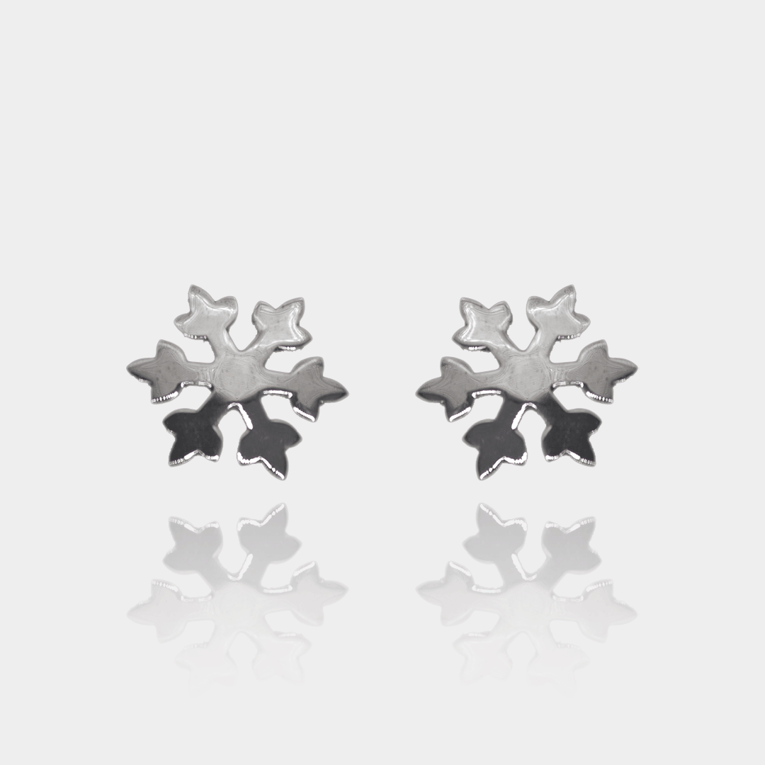 Puces Flocons en Argent – Boucles d’oreilles femme | Assara Bijoux