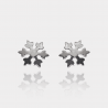 Puces Flocons en Argent – Boucles d’oreilles femme | Assara Bijoux
