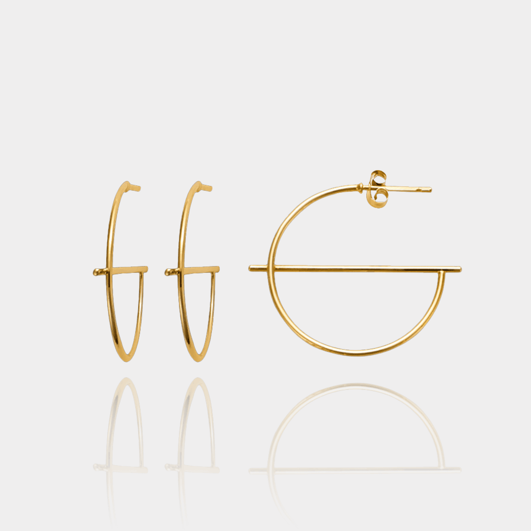 Créoles URBAN – Plaqué or 18 carats | Assara Bijoux