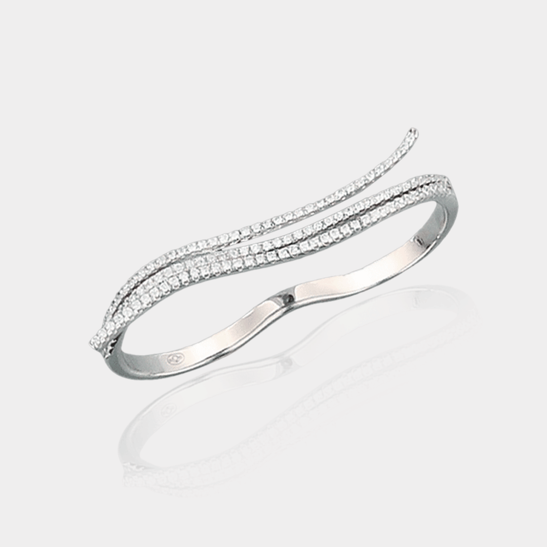Bague Double – Argent massif & oxydes de zirconium | Assara Bijoux