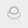 Bague Cercle& oxydes de zirconium – Argent massif | Assara bijoux