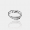 Bague 3 anneaux entrelacés – Argent massif rhodié | Assara Bijoux