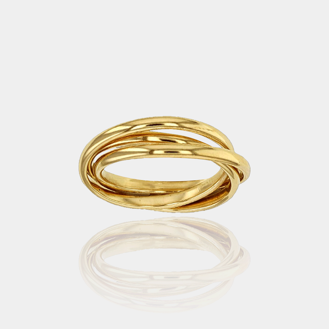 Bague Triple Alliance – Plaqué or 18 carats & doré | Assara Bijoux
