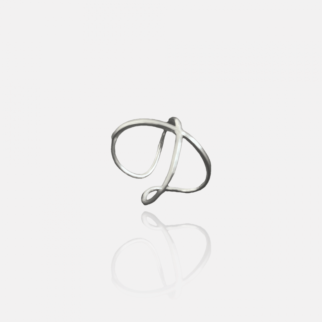 Bague X – Argent massif 925/1000 | Assara Bijoux