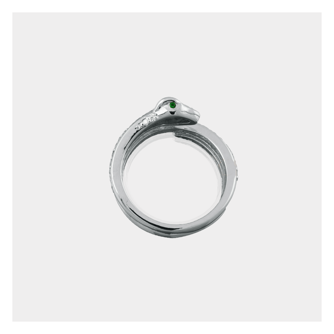 Bague Serpent – Argent massif & oxydes de zirconium | Assara Bijoux