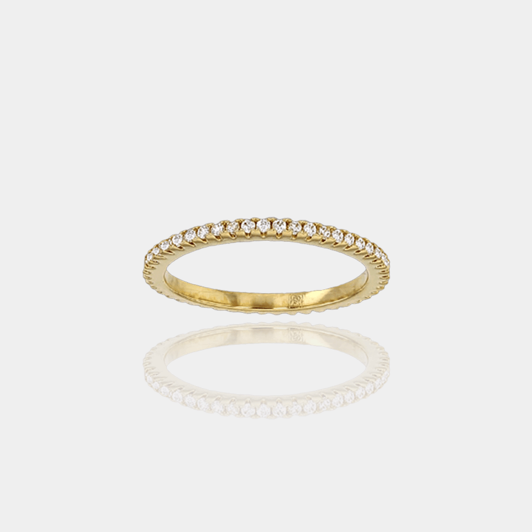 Bague Alliance fine – Plaqué or 18 carats | Assara Bijoux