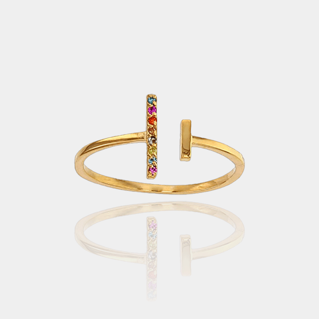 Bague Ouverte – Plaqué or 18 carats | Assara Bijouxa