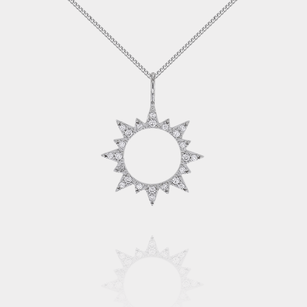 Collier Sunlight Argent Massif & Zirconiums | Assara Bijoux