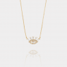 Collier Œil Plaqué Or 18 Carats & Zirconiums | Assara Bijoux