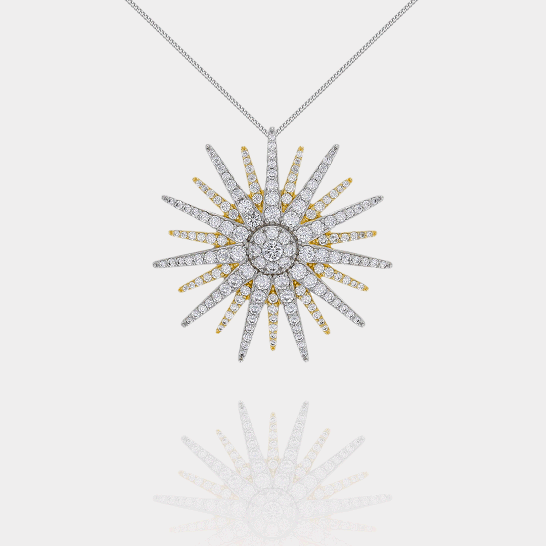 Collier Sunset Argent 925 Rhodié & Doré | Assara Bijoux