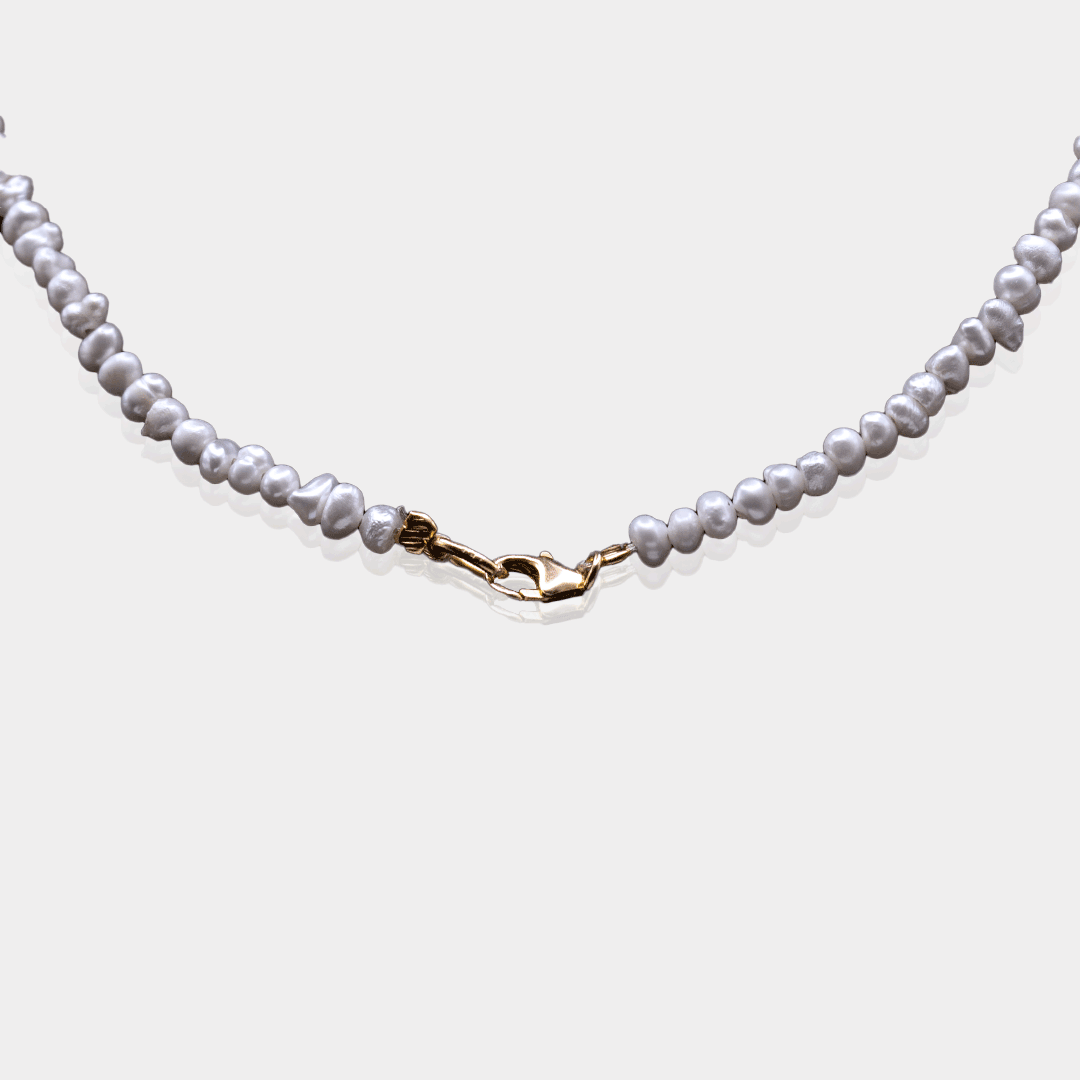 Collier Perles d’Eau Douce & Fermoir Plaqué Or | Assara Bijoux