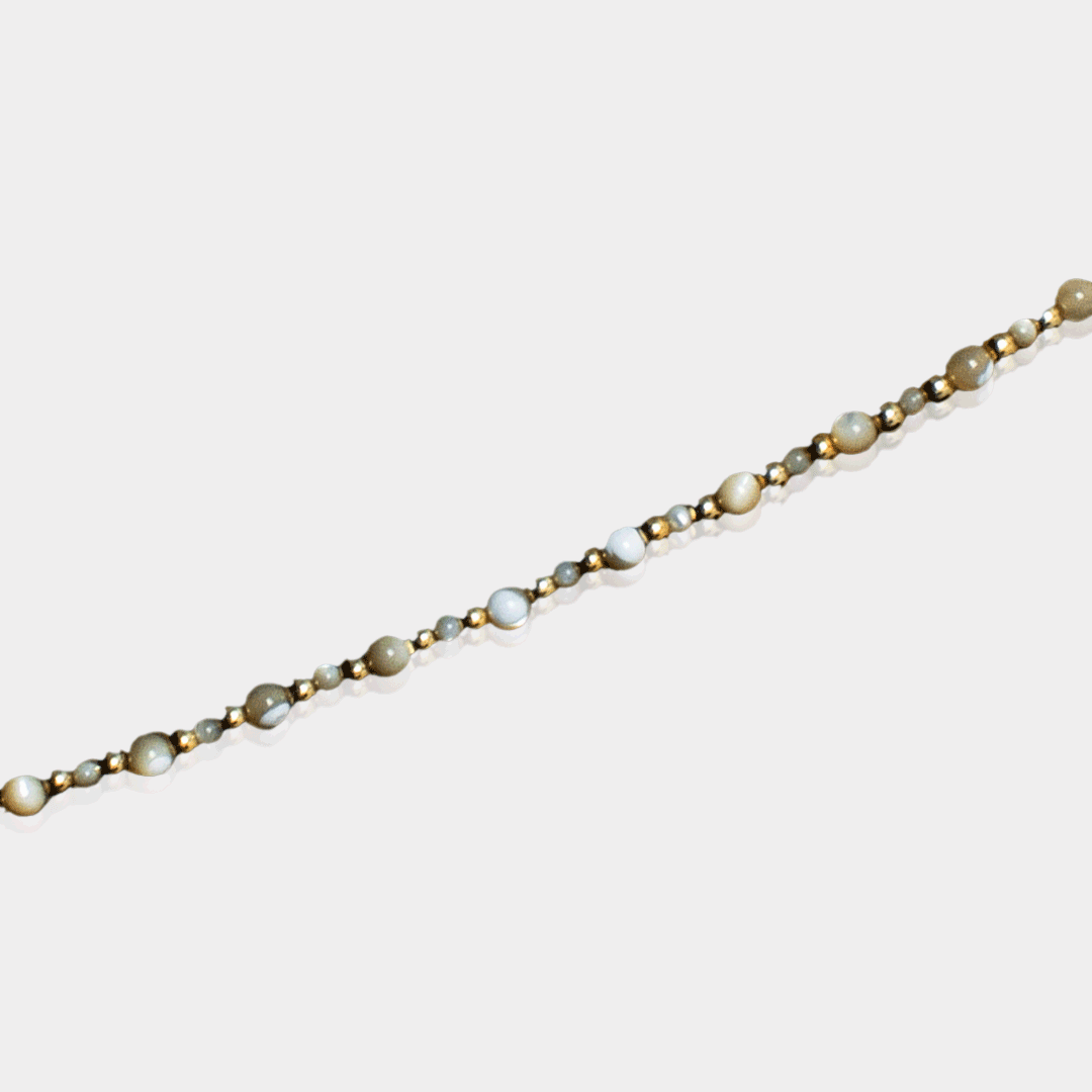 Chaîne de Taille & Sautoir Nacre Plaqué Or | Assara Bijoux