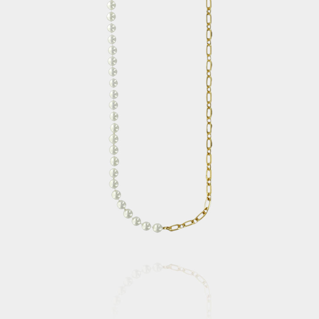 Sautoir Perles de Majorque Blanches | Assara Bijoux