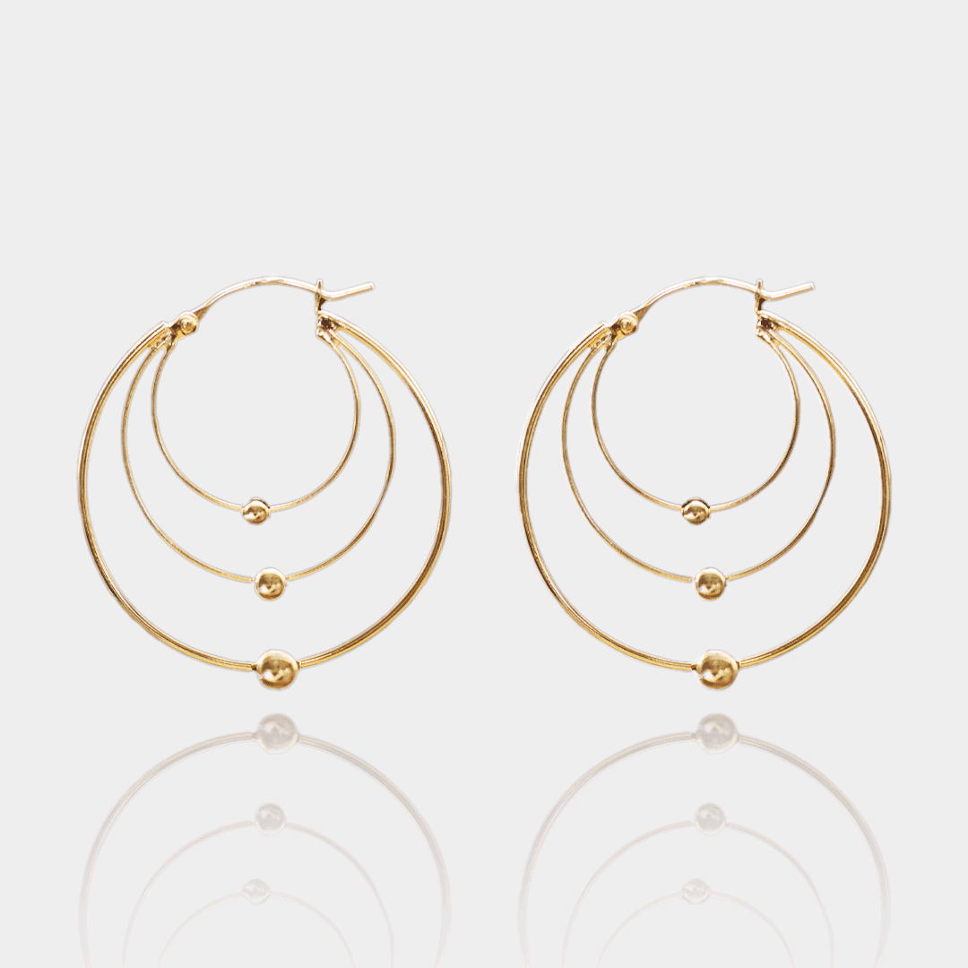 Créoles JUPITER – Plaqué or 18 carats | Assara Bijoux