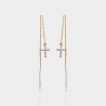 Fils d’Oreilles CROIX – Plaqué or 18 carats | Assara Bijoux