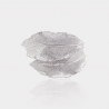 Bracelet rigide feuilles en argent massif 925 platiné | Assara Bijoux