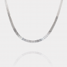 Collier Miroir Mailles Épaisses Plates Argent | Assara Bijoux