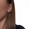 Piercing Oreille Zircones Carré