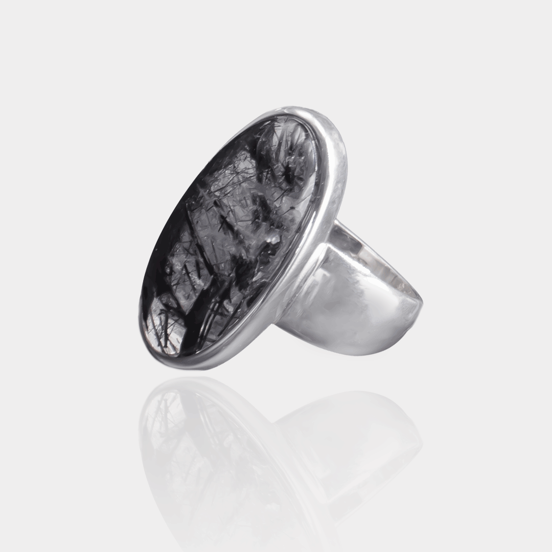 Bague Quartz Rutile – Argent massif  & quartz rutile | Assara Bijoux