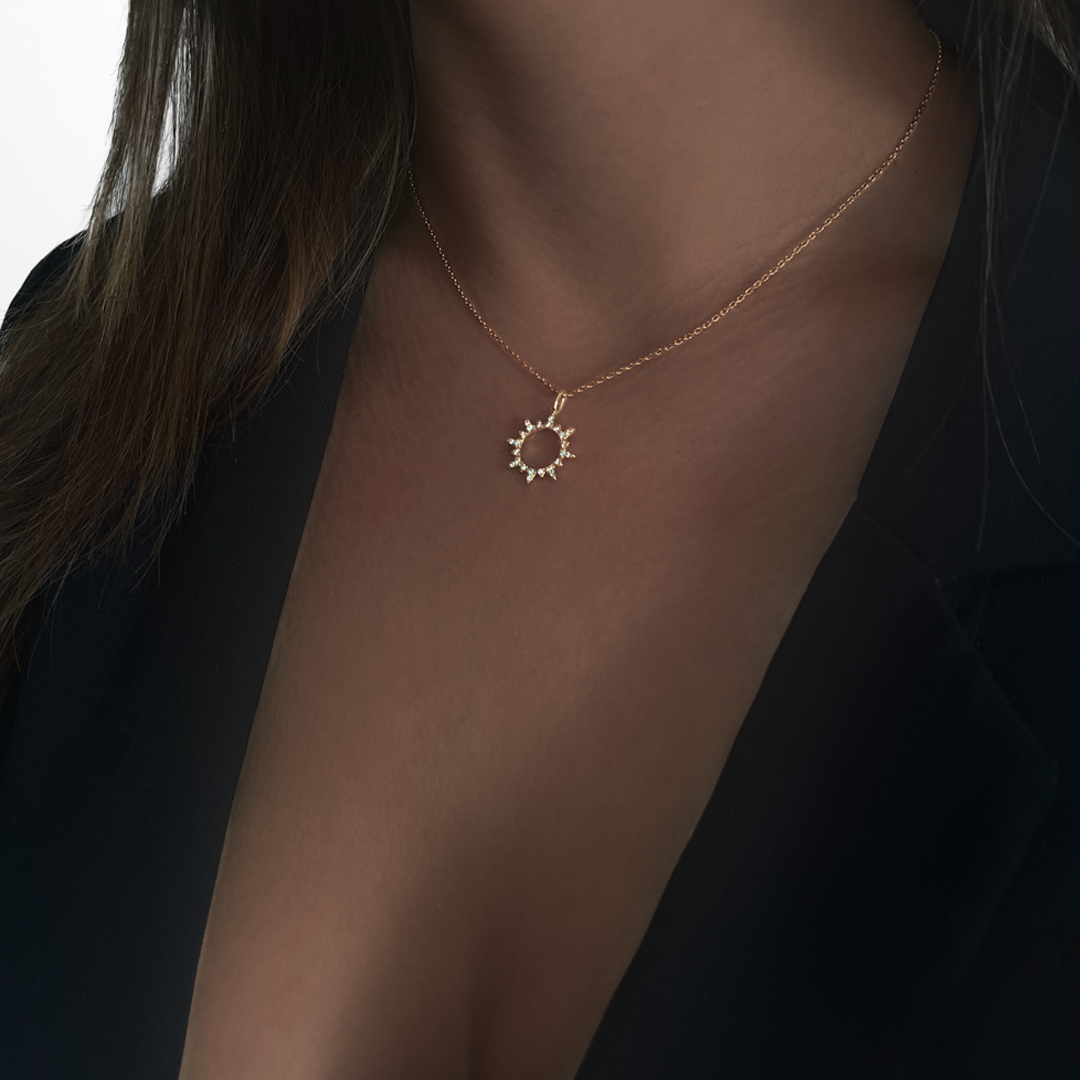 Collier Sol Plaqué Or 18 Carats & Zirconiums | Assara Bijoux