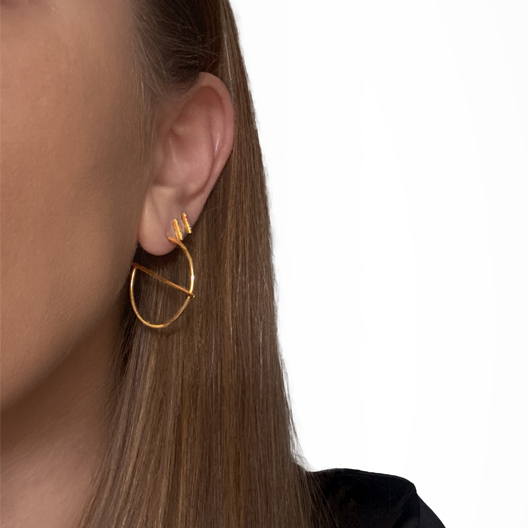 Créoles URBAN – Plaqué or 18 carats | Assara Bijoux