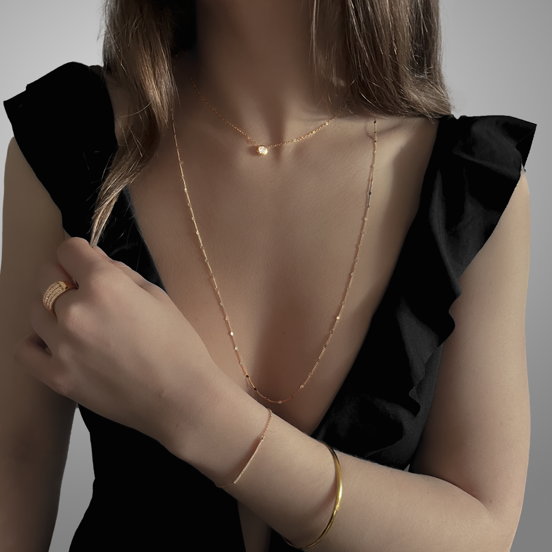 Collier Lucia Martelé Plaqué Or 18 Carats | Assara Bijoux