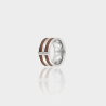 Bague Large Chocolat Homme en Acier | Assara Bijoux