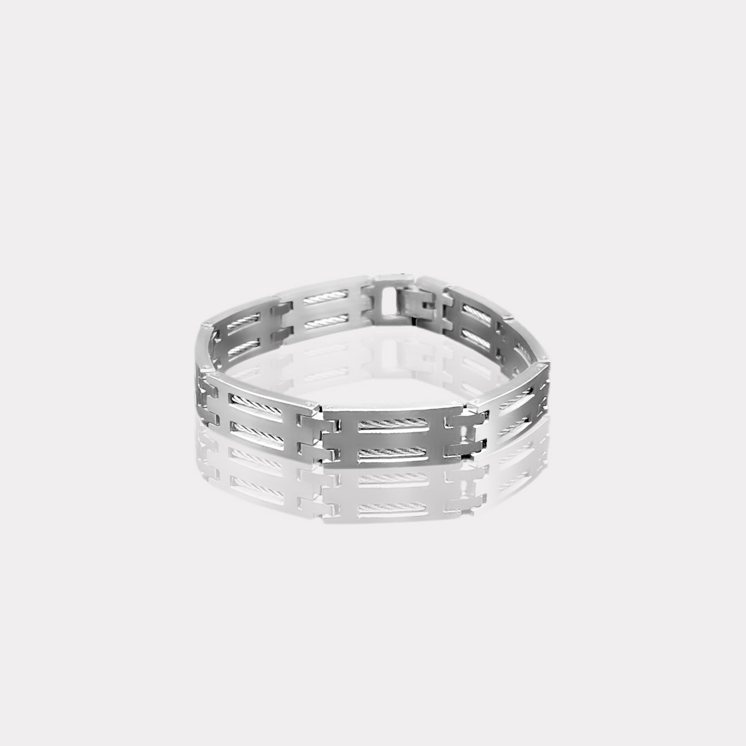 Bracelet Cable Homme en Acier | Assara Bijoux