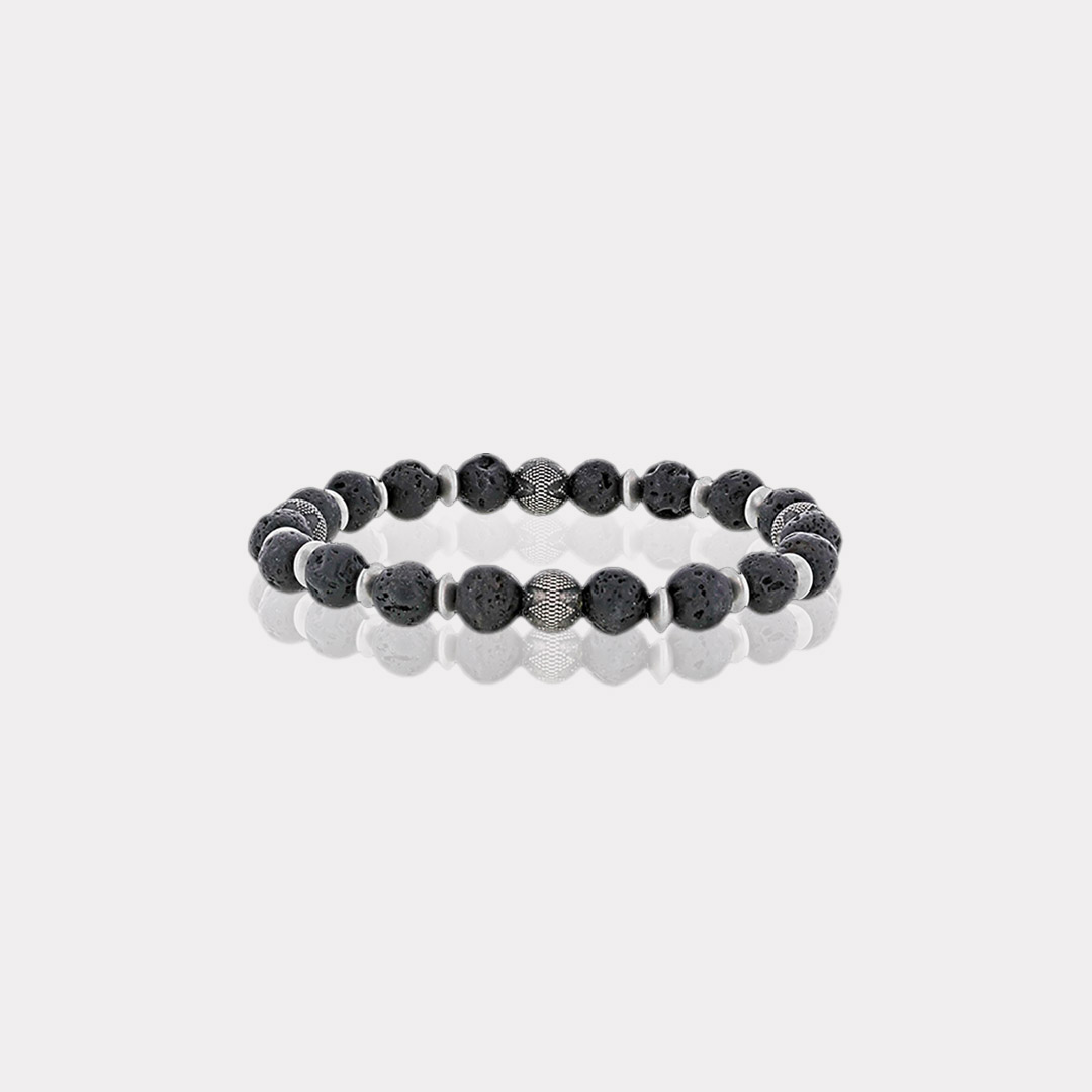 Bracelet Volcan Pierre de Lave Homme | Assara Bijoux