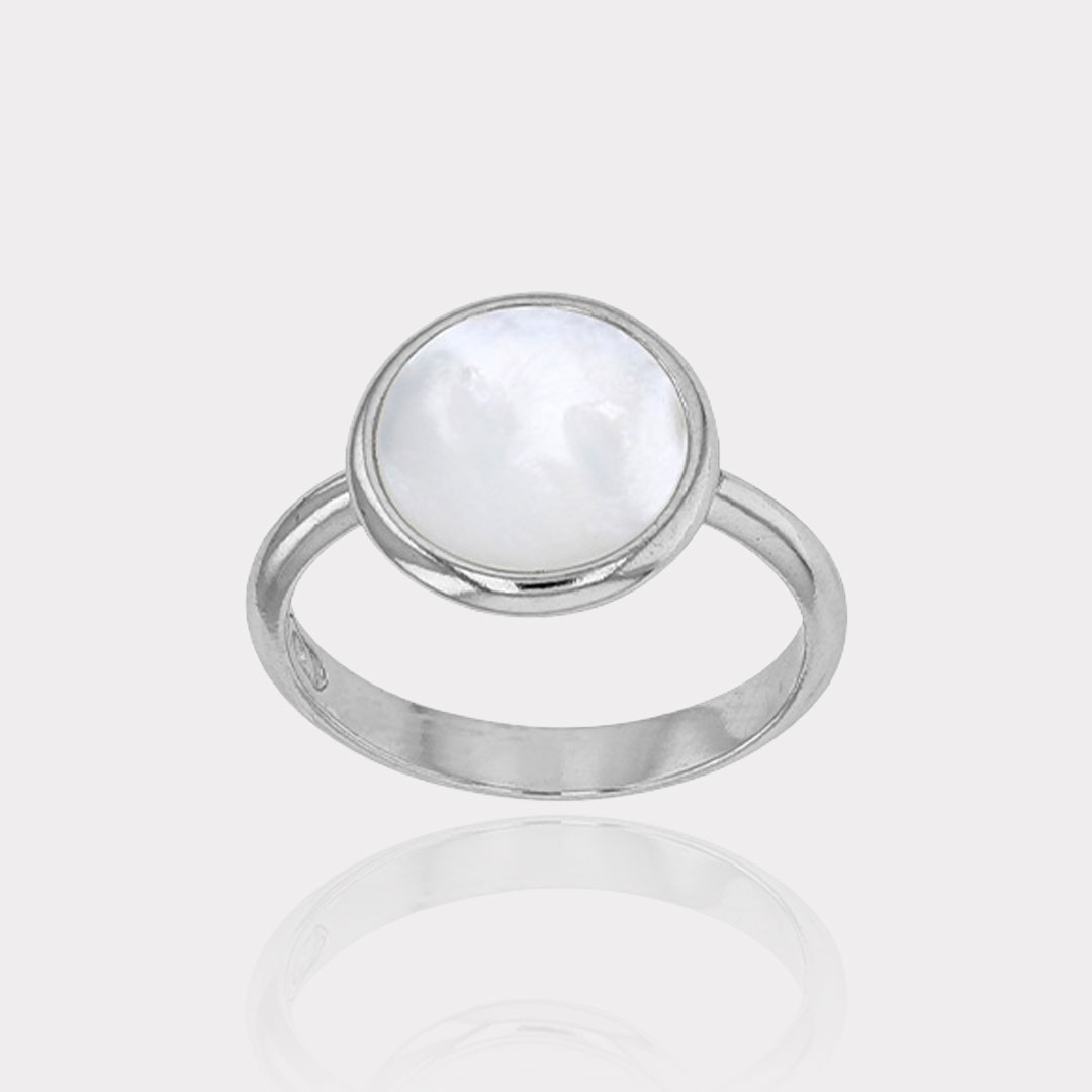 Bague Nacre femme – Argent massif 925/1000 & nacre | Assara Bijoux