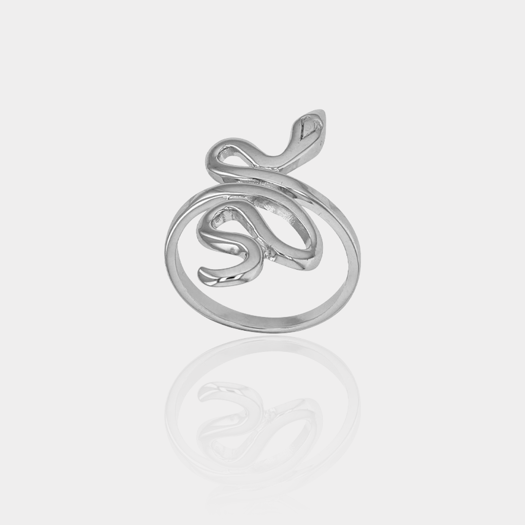 Bague Serpent – Argent massif 925/1000 rhodié | Assara Bijoux