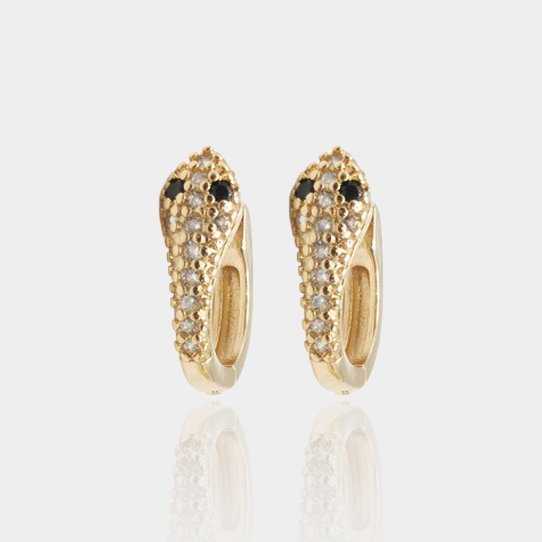 Créoles ASSARA – Serpent –  Plaqué or 18 carats | Assara bijoux