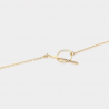 Sautoir Cercle & Ligne Plaqué Or 18 Carats | Assara Bijoux