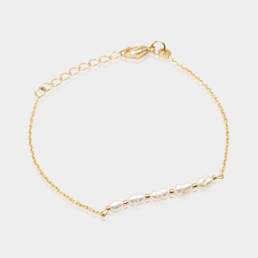 Bracelet Perles d’Eau Douce – Plaqué or 18k | Assara Bijoux