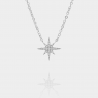 Collier Stela Argent massoif & Zirconiums | Assara Bijoux