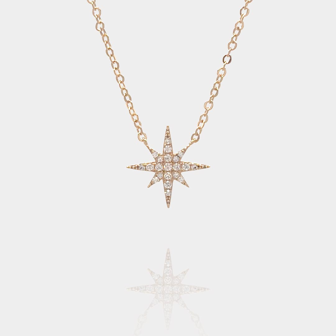 Collier Stela Plaqué Or 18 Carats & Zirconiums | Assara Bijoux