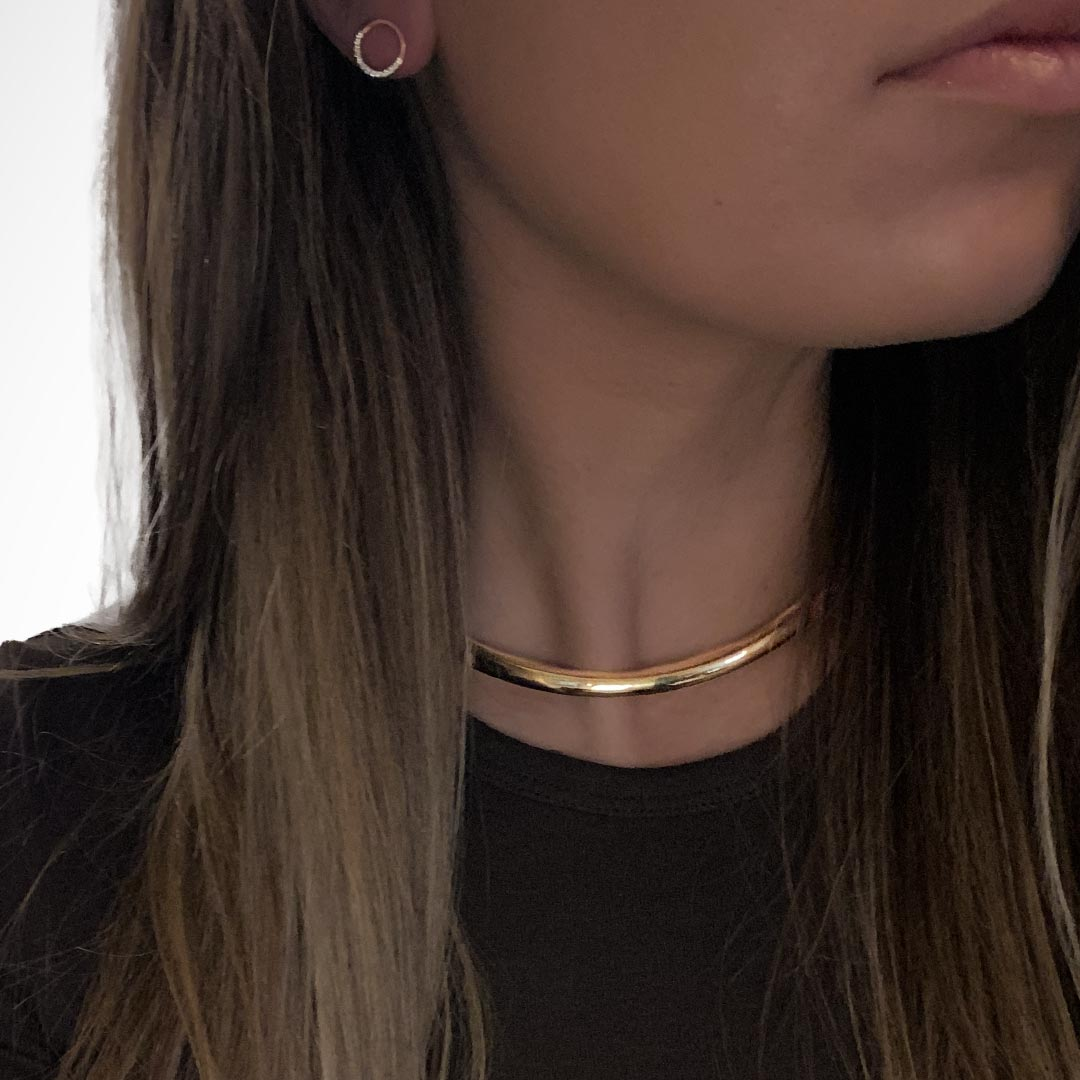 Collier Torque Plaqué Or 18 Carats CLEO | Assara Bijoux